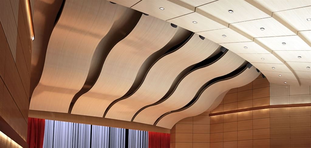 Acoustical Curved Wood Panels