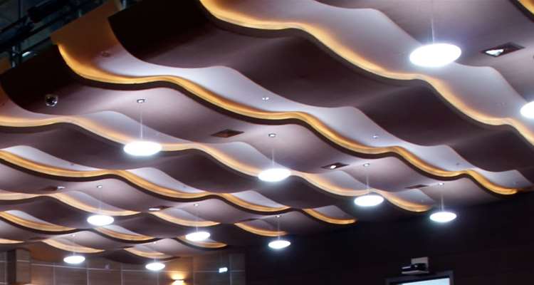 Acoustical Curved Wood Panels
