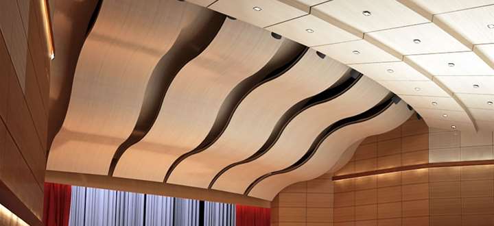 Acoustical Curved Wood Panels