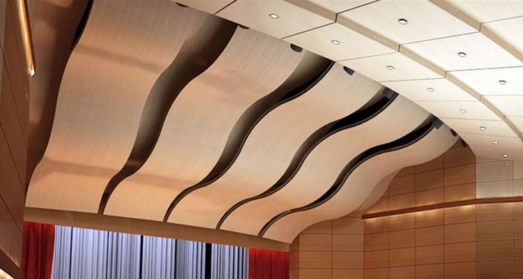 Acoustical Curved Wood Panels