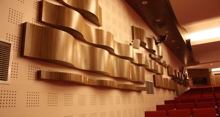 Acoustical Curved Wood Panels